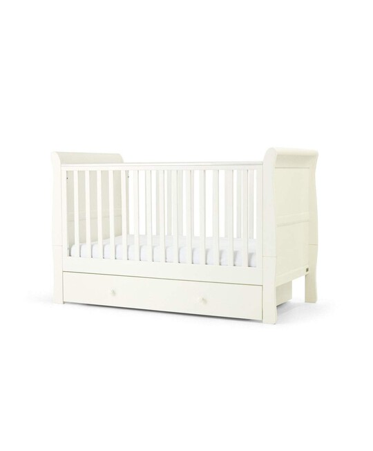 Mia 2 Piece Cotbed with Dresser Changer Set - White image number 3